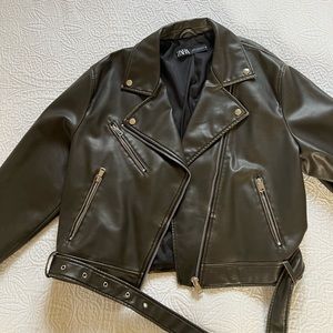 Zara Faux Leather Biker Jacket NEVER WORN